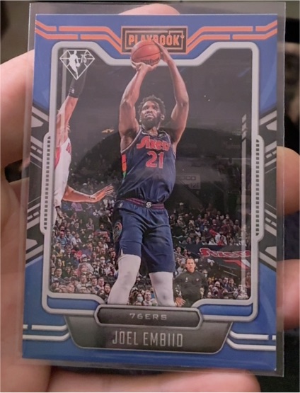 2021-22 Panini Chronicles Playbook #290 Joel Embiid — front