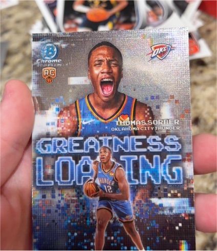 2025-26 Bowman Chrome #GL-15 Thomas Sorber Greatness Loading Rookie — front
