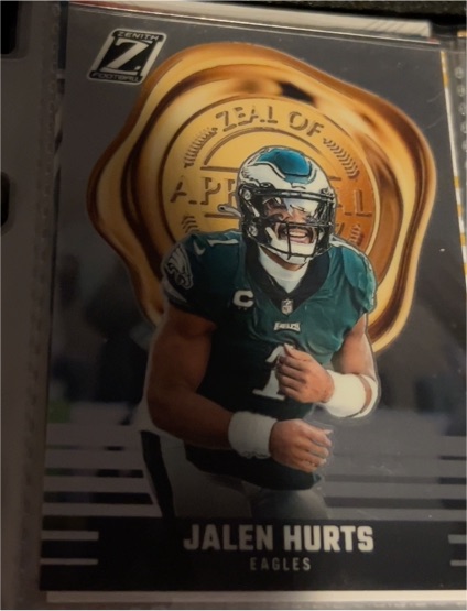 2023 Panini Zenith Zeal Of Approval #2 Jalen Hurts — front