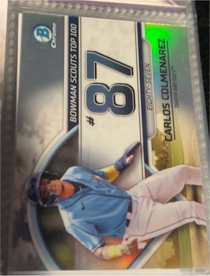 2023 Bowman Chrome Bowman Scouts Top 100 #BTP-87 Carlos Colmenarez — front