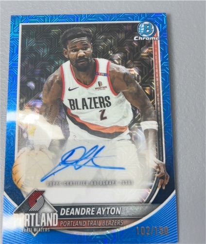 2025-26 Bowman Chrome #BCA-DA Deandre Ayton — front