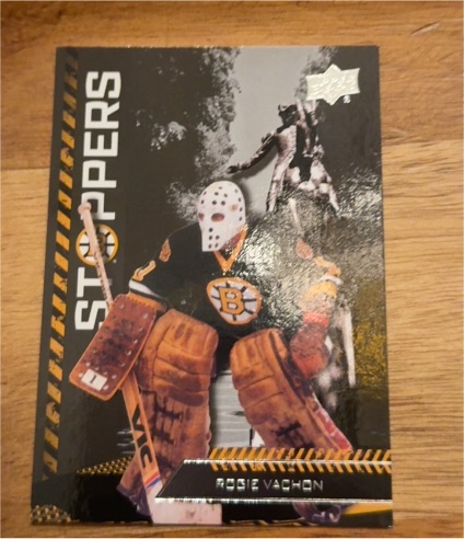 2023-24 Upper Deck Boston Bruins Centennial Stoppers #ST-X Rogie Vachon — front