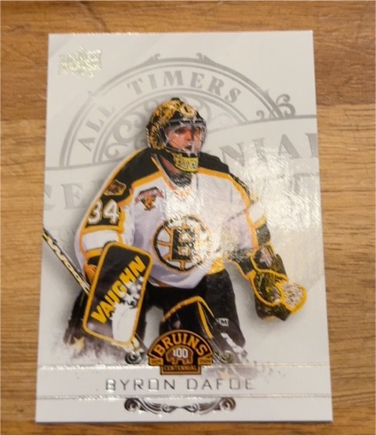 2023-24 Upper Deck Boston Bruins Centennial #100-18 Byron Dafoe — front