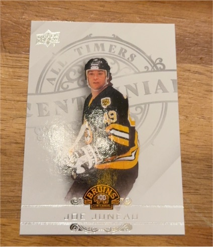 2023-24 Upper Deck Boston Bruins Centennial All-Timers #100-33 Joe Juneau — front