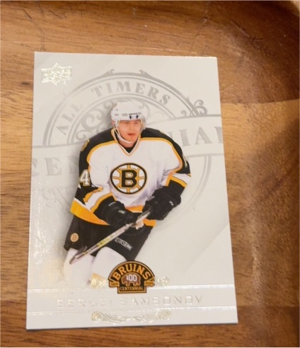 2023-24 Upper Deck Boston Bruins Centennial All-Timers Sergei Samsonov — front