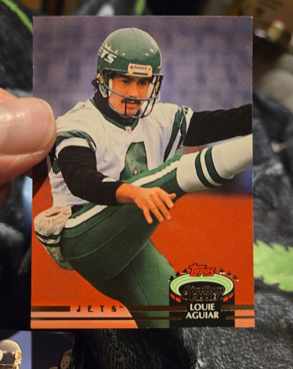 1992 Topps Stadium Club Football #161 Louie Aguiar — front