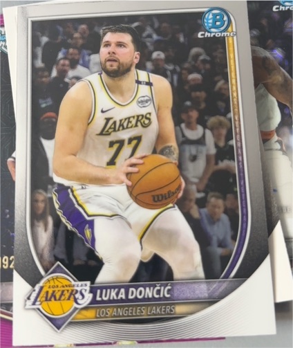 2025-26 Bowman Chrome #BCV-123 Luka Dončić Los Angeles Lakers — front