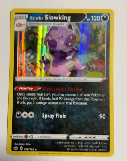 2021 Pokémon SWSH06: Chilling Reign #098 Galarian Slowking — front