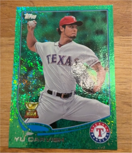 2013 Topps #11 Yu Darvish Green Emerald Rookie Cup — front