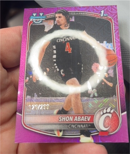 2025 Bowman Chrome #BCP-19 Shon Abaev — front