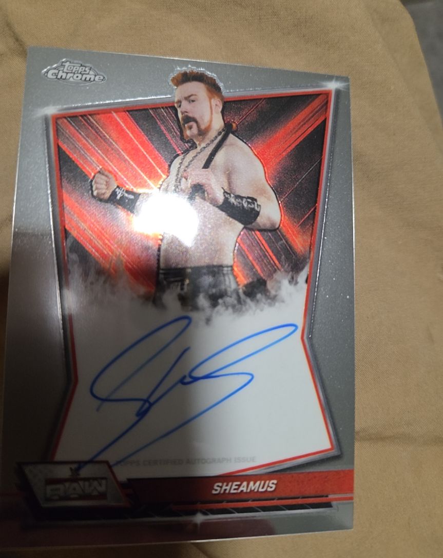 2026 Topps Chrome WWE #RBA-SHE Sheamus Red Brand Auto — front