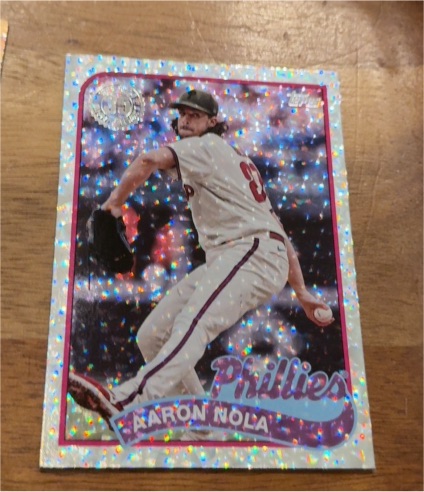 2024 Topps Series 2 1989 35th Anniversary #89B2-28 Aaron Nola Silver Foilboard — front