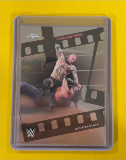 2026 Topps Chrome WWE #FR-27 Aleister Black Focus Reel — front