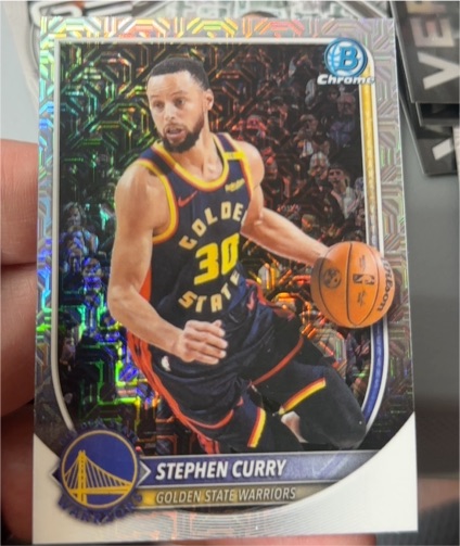 2025-26 Bowman Chrome #BCV-115 Stephen Curry Mojo Refractor — front