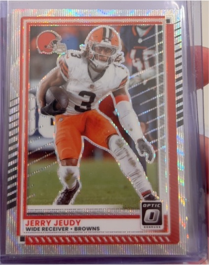 2024 Donruss Optic #48 Jerry Jeudy Wave Prizm — front