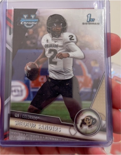 2023 Bowman University Chrome #16 Shedeur Sanders — front