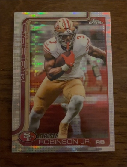 2025 Topps Chrome #296 Brian Robinson Jr. Pulsar Refractor — front