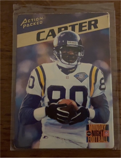 1995 Action Packed Monday Night Football #12 Cris Carter — front