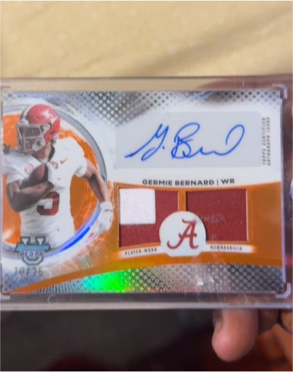 2025 Bowman Best U #DRA-GB Germie Bernard — front