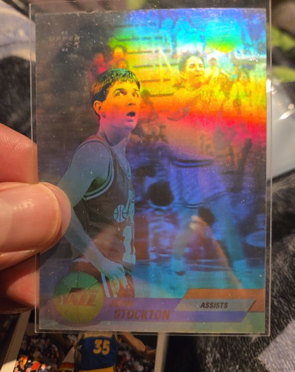 1992-93 Upper Deck Award Winner Holograms #AW8 John Stockton — front