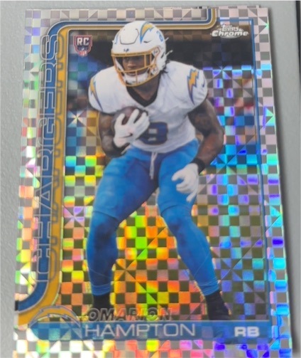 2025 Topps Chrome #324 Omarion Hampton — front