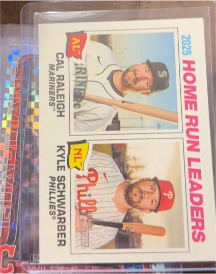 2025 Topps Home Run Leaders #2 Cal Raleigh / Kyle Schwarber — front