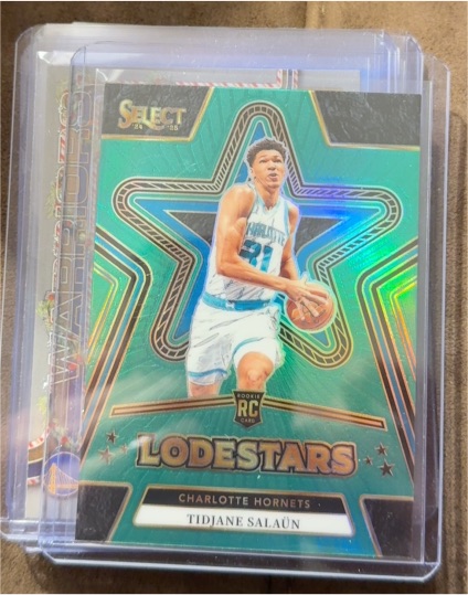 2024-25 Panini Select #1 Tidjane Salaün Lodestars Green Prizm Rookie — front