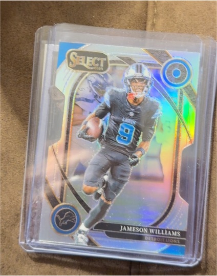 2024 Panini Select #267 Jameson Williams Silver Prizm Die-Cut Club Level — front