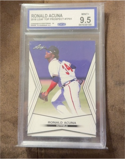 2018 Leaf Top Prospect #TP01 Ronald Acuna — front