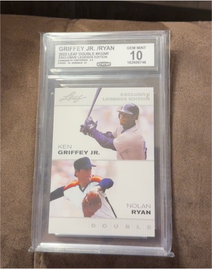 2022 Leaf Exclusive Legends Edition Double Ken Griffey Jr / Nolan Ryan #KG-NR — front