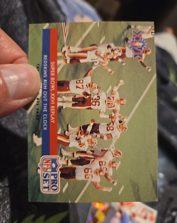 1992 Pro Set #72 Super Bowl XXVI Replay Redskins Run Out the Clock — front