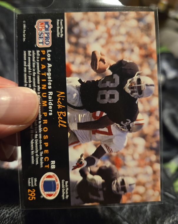 1991 Pro Set Platinum #295 Nick Bell — front