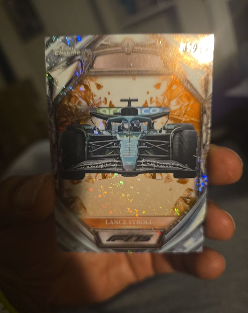 2025 Topps Chrome Formula 1 #D75-30 Lance Stroll Diamond 75th Anniversary — front