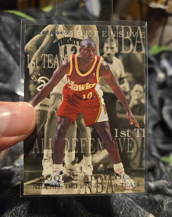 1994-95 Fleer #1 Mookie Blaylock All-Defensive Team — front