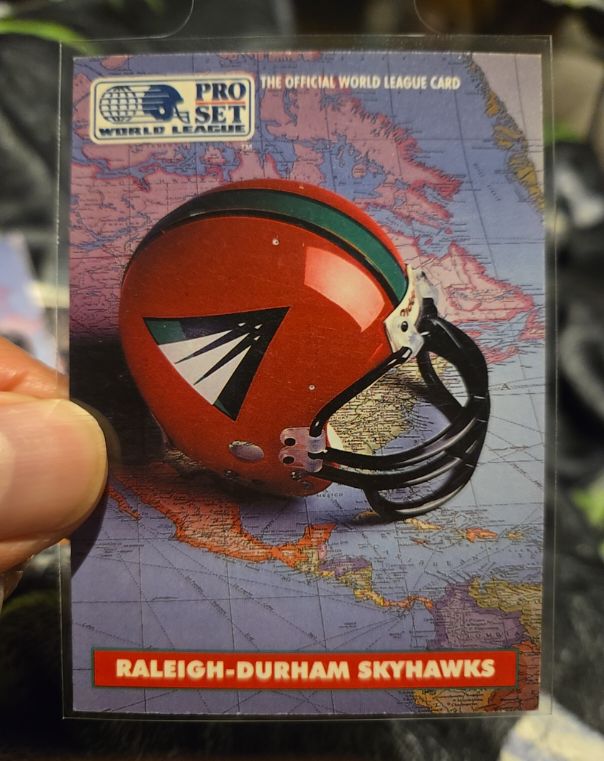 1991 Pro Set World League #8 Raleigh-Durham Skyhawks — front
