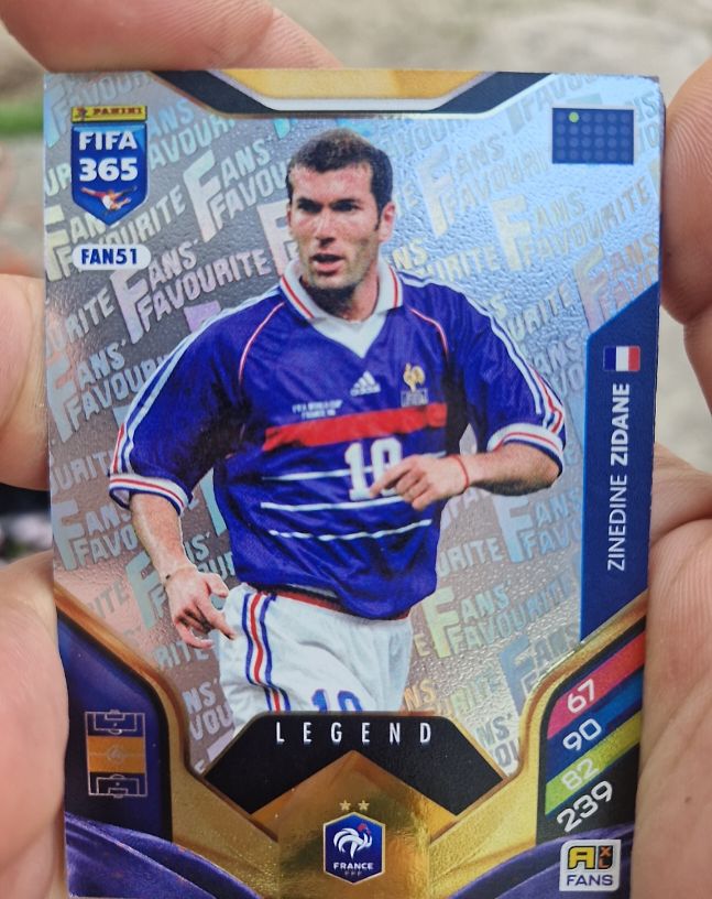 2026 Panini Adrenalyn XL FIFA 365 #FAN51 Zinedine Zidane — front