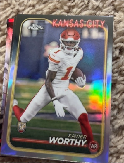 2024 Topps Chrome #208 Xavier Worthy — front