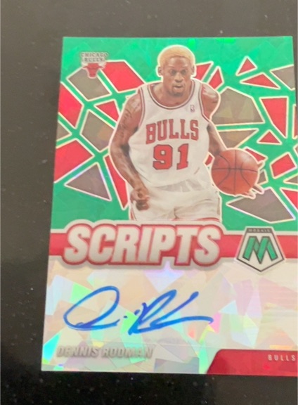 2020-21 Panini Mosaic Scripts #SC-DRO Dennis Rodman — front