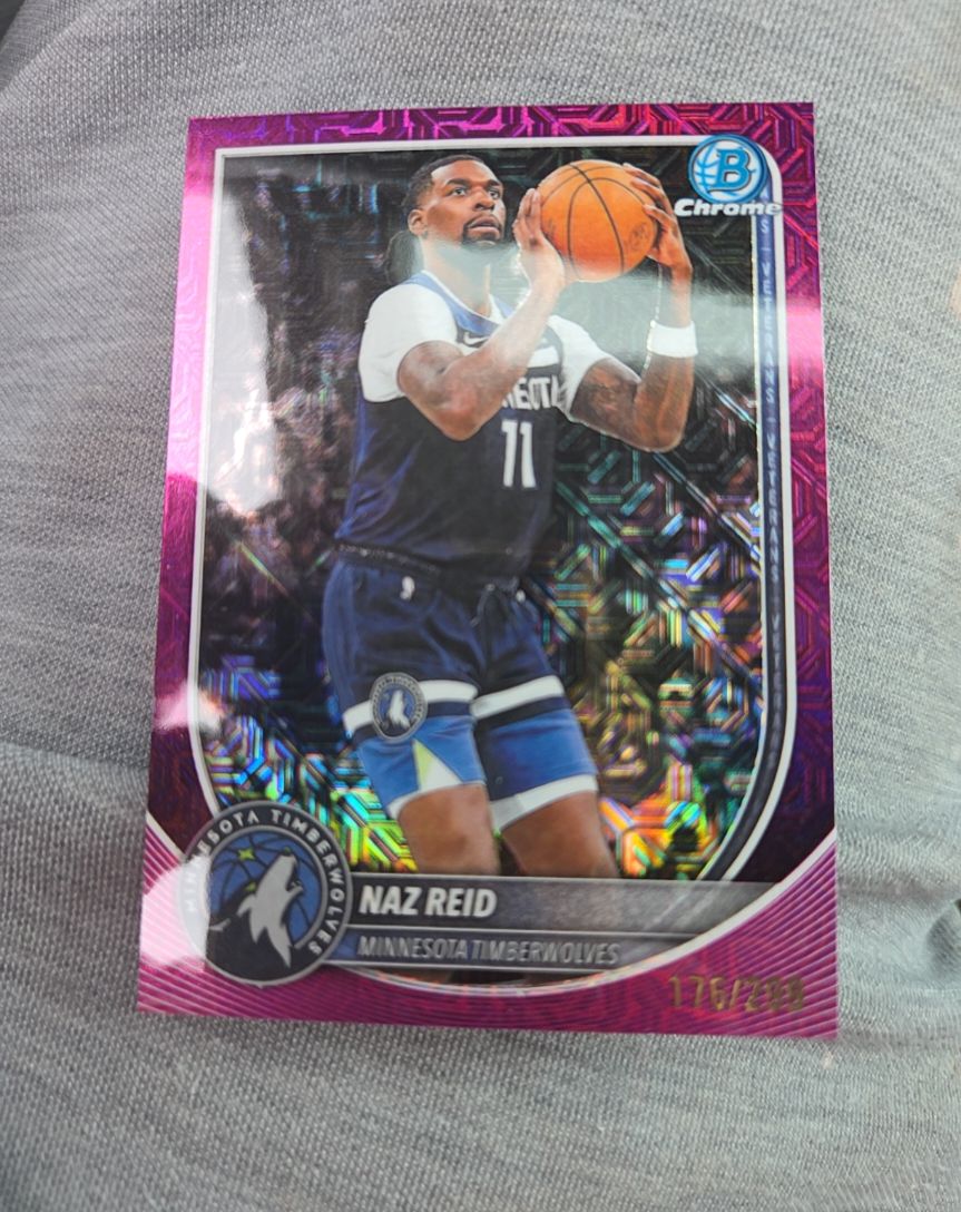 2025-26 Bowman Chrome #BCV-104 Naz Reid Purple Mojo — front
