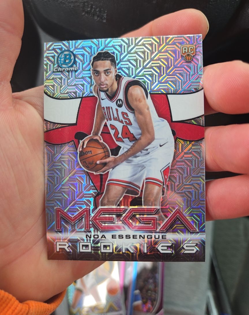 2025-26 Bowman Chrome #MR-12 Noa Essengue Mega Rookies Mojo Refractor — front