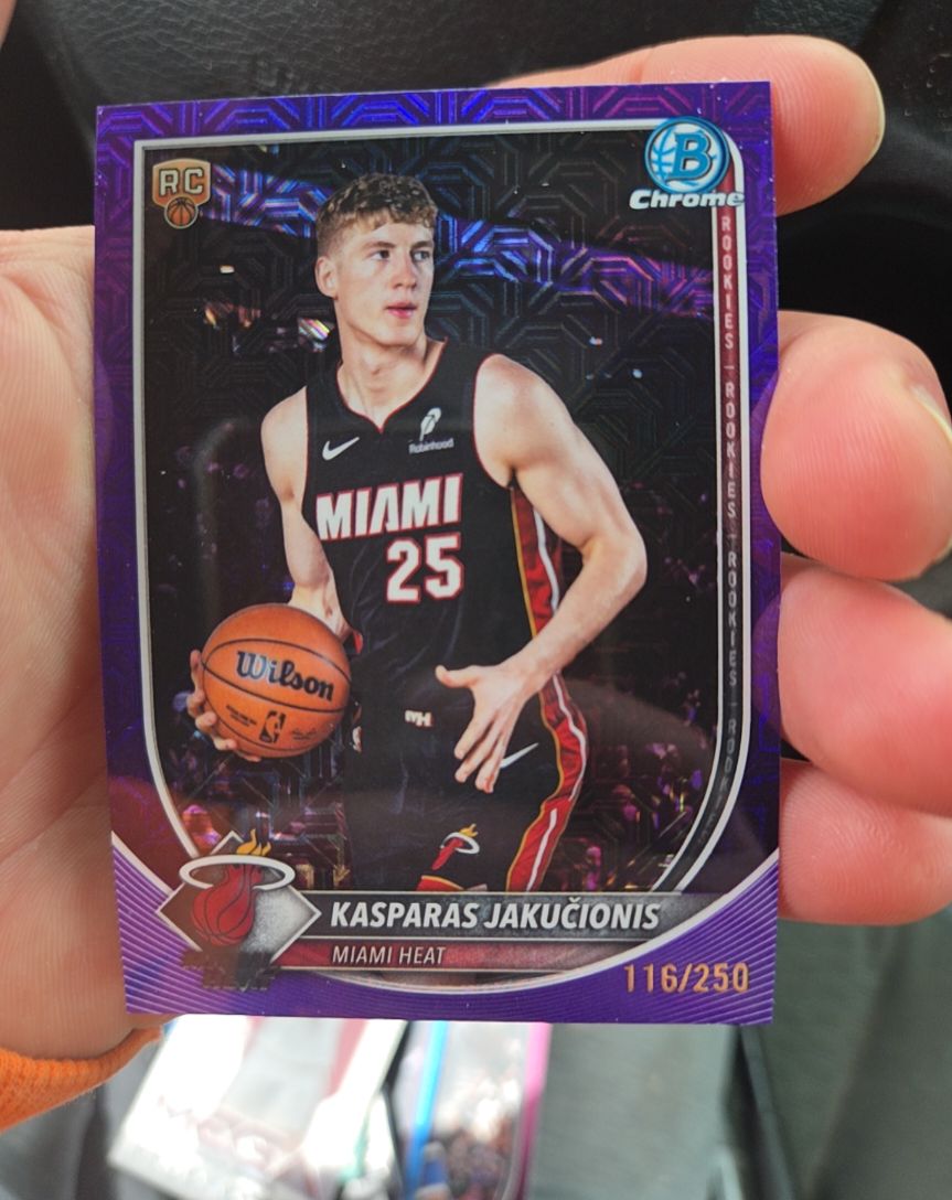 2025-26 Bowman Chrome #BCV-20 Kasparas Jakučionis — front