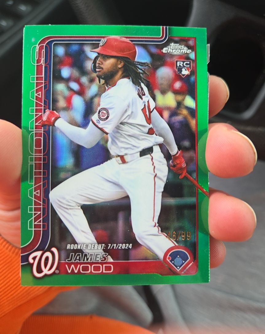2025 Topps Chrome Update #USC95 James Wood Rookie Debut — front