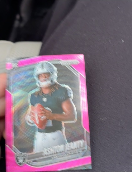 2025 Panini Prizm #315 Ashton Jeanty Pink Prizm Rookie — front