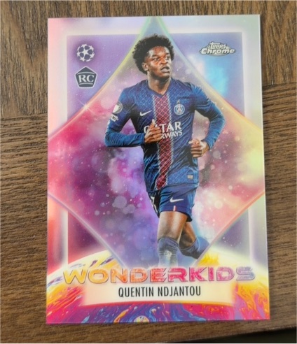 2025-26 Topps Chrome UEFA #WK-20 Quentin Ndjantou Wonderkids Rookie — front