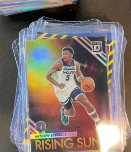 2023-24 Panini Donruss Optic #5 Anthony Edwards Rising Suns — front