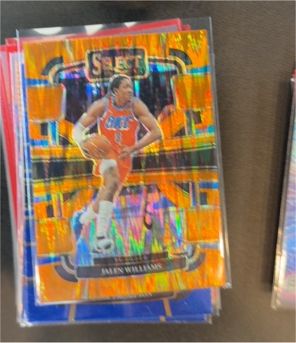 2023-24 Panini Select #9 Jalen Williams Orange Flash Prizm — front