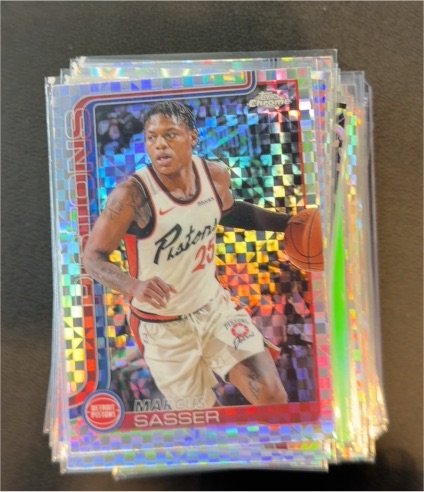 2025-26 Topps Chrome #35 Marcus Sasser X-Fractor — front