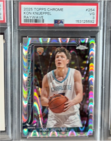 2025 Topps Chrome #254 Kon Knueppel Raywave — front