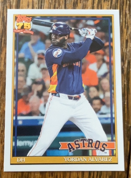 2026 Topps Series 1 75th Anniversary #T91-36 Yordan Alvarez — front