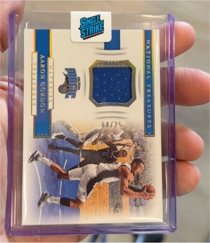 2018-19 Panini National Treasures Single Strike #SS-AAGD Aaron Gordon — front
